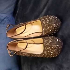 6 inch black gemstone heels